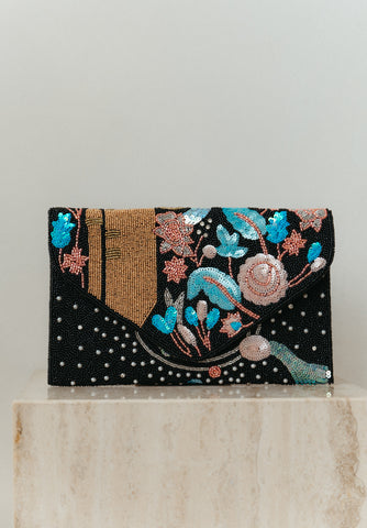 Mountains and Meadows Beaded Crossbody (Preorder)
