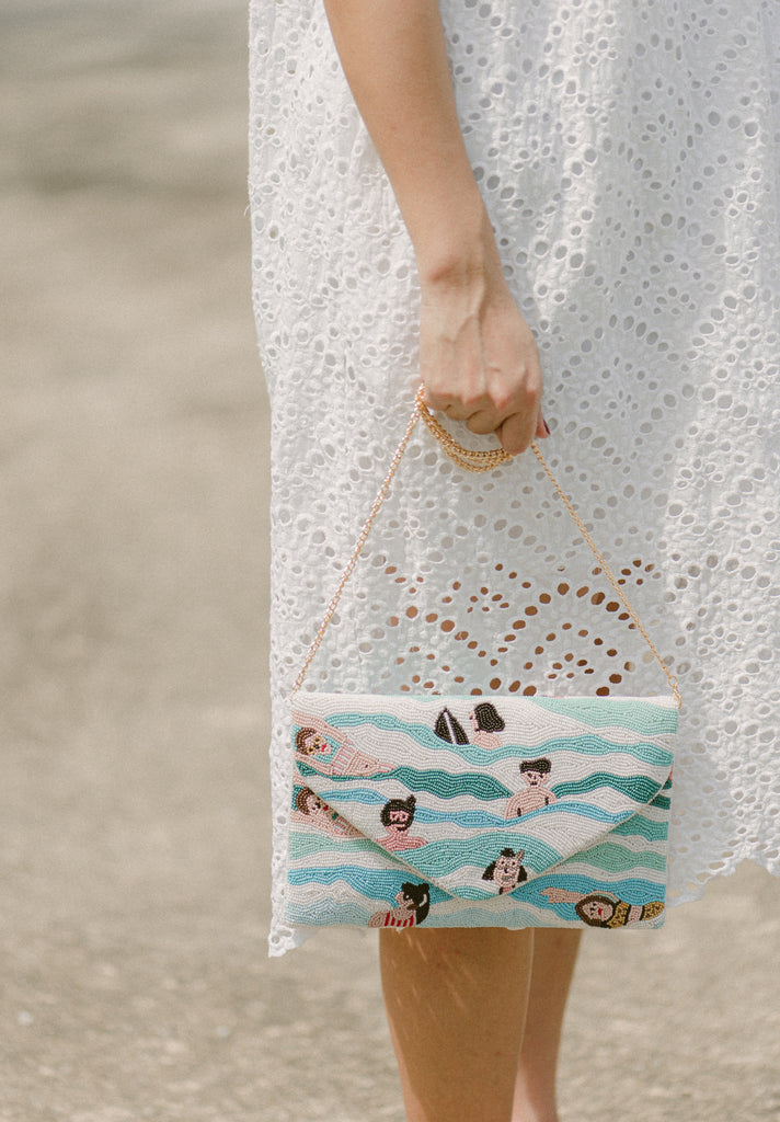 Sun Sand Sea Beaded Crossbody