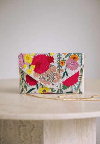 Mornings by the lake Beaded Crossbody (Preorder)