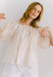 Ruffled Embroidered Top