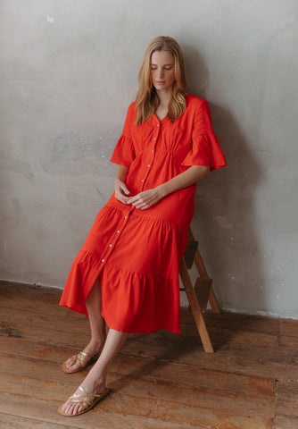 Flower Fields Embroidered Dress