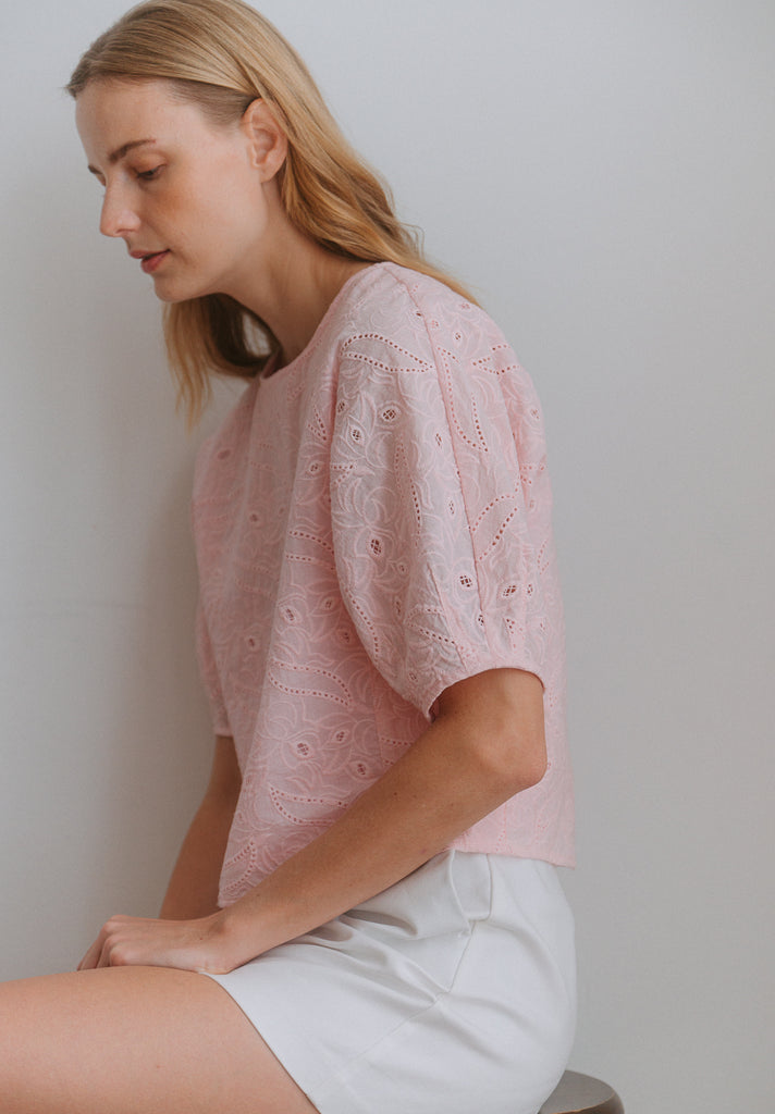 Foliage Eyelet Top