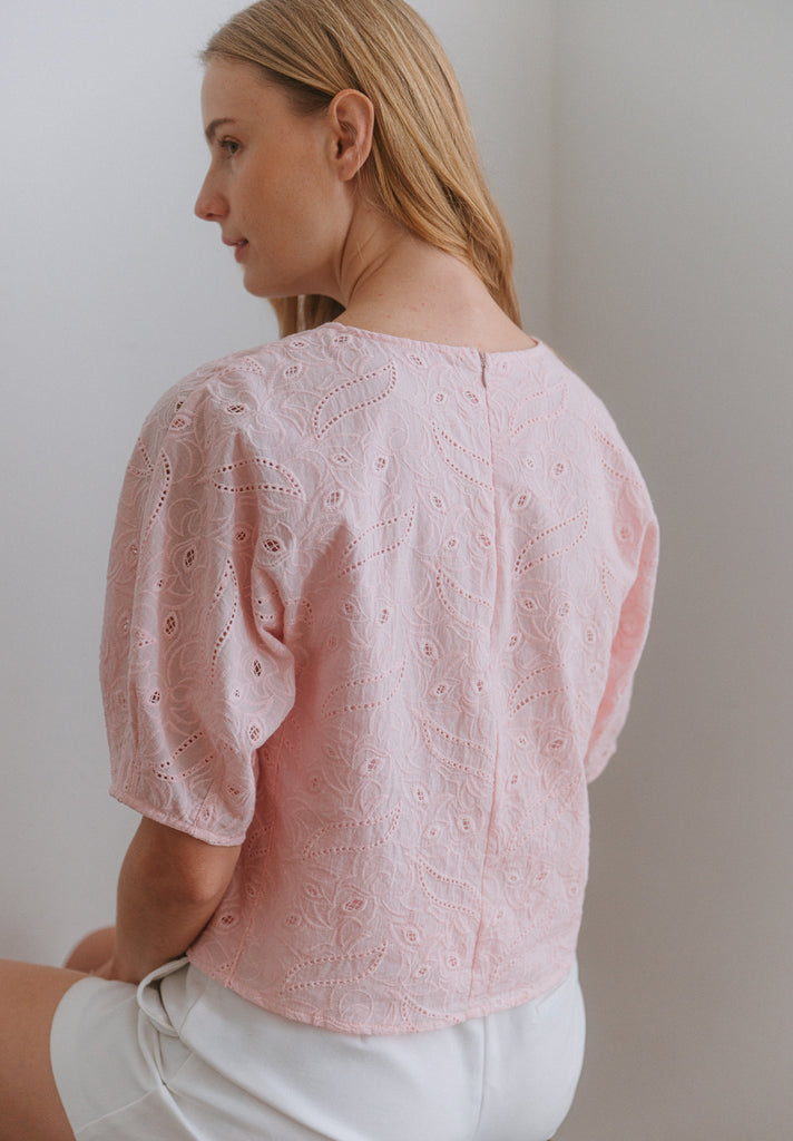 Foliage Eyelet Top