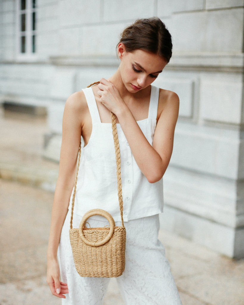 Woven Crossbody // tan