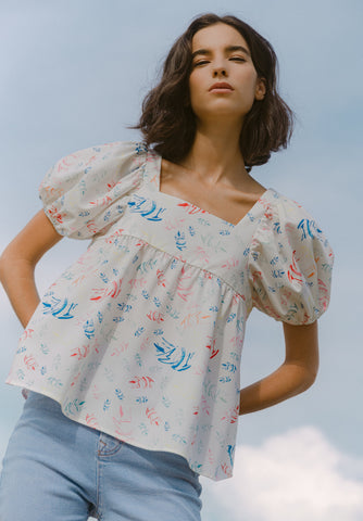 Floret Knotted Top