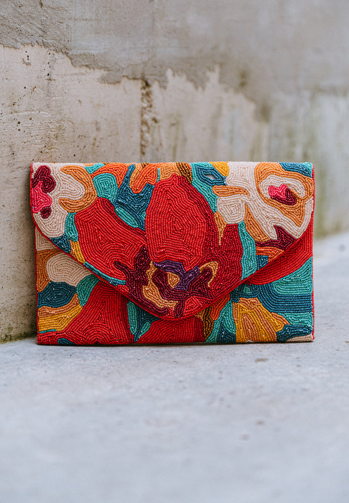 Tropical Medley Beaded Handbag (Preorder)