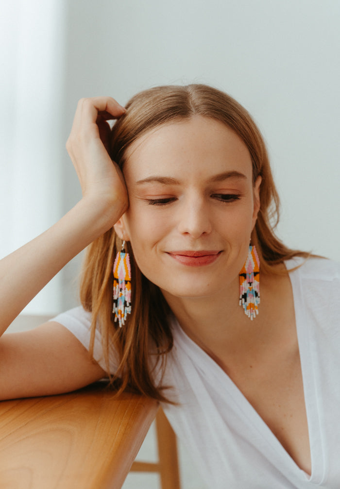 Rainbow chandelier best sale earrings