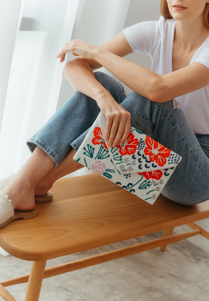 Blooms on the Horizon Beaded Crossbody