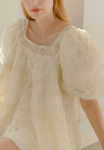 Organza Ruffled Top