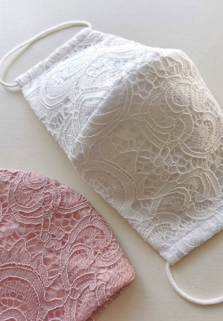 Limited Edition Corded Lace Mask // Daisy White