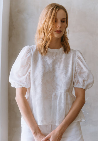 Organza Ruffled Top