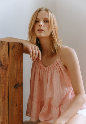 Tulle Pleated Top