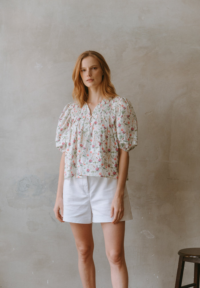 Botanical Pleated Top