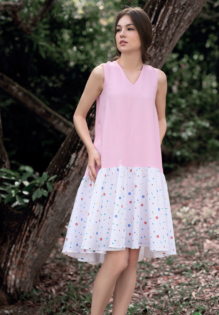 Dancing Kueh Dropwaist High-low Dress