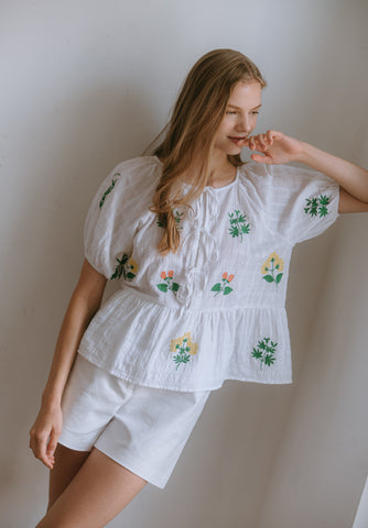 Posies Embroidered Top