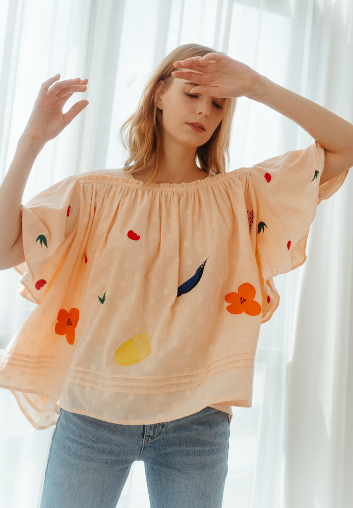 Paradise Embroidered Top