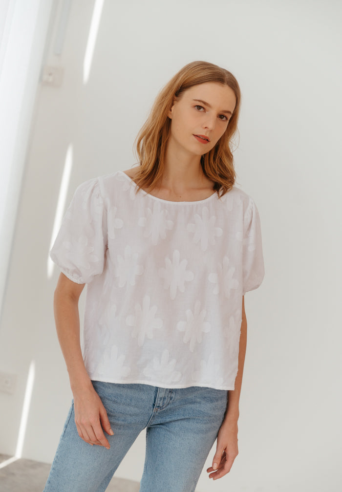 Petals Textured Top