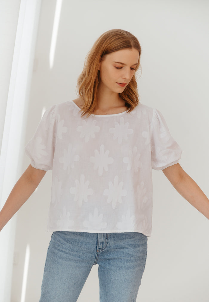 Petals Textured Top