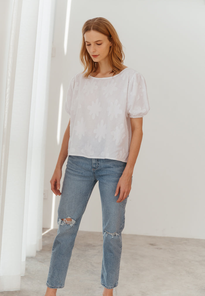 Petals Textured Top