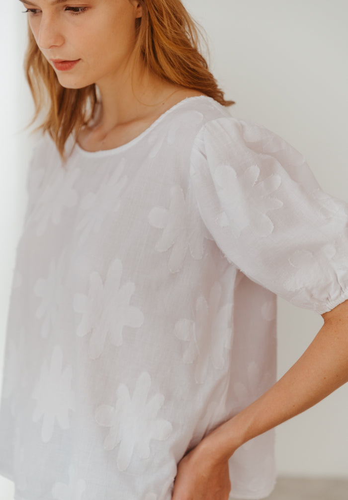 Petals Textured Top