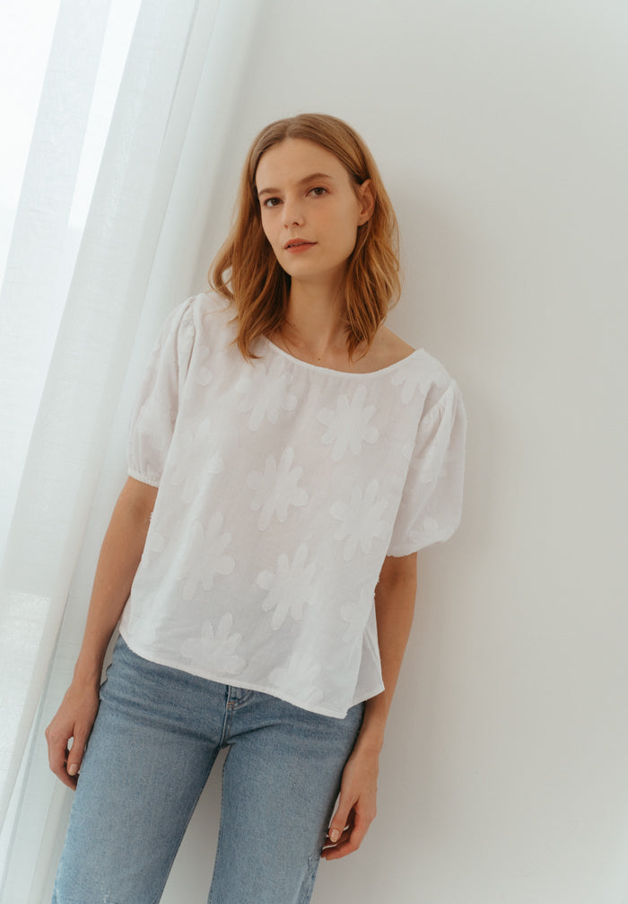 Petals Textured Top