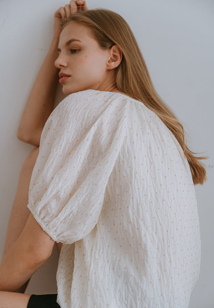 V-Neck Silk Blouse (Preorder)