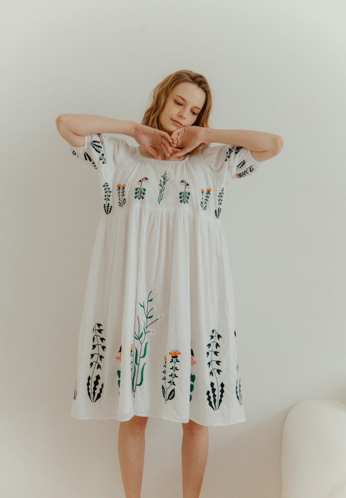 Woodlands Embroidered Dress