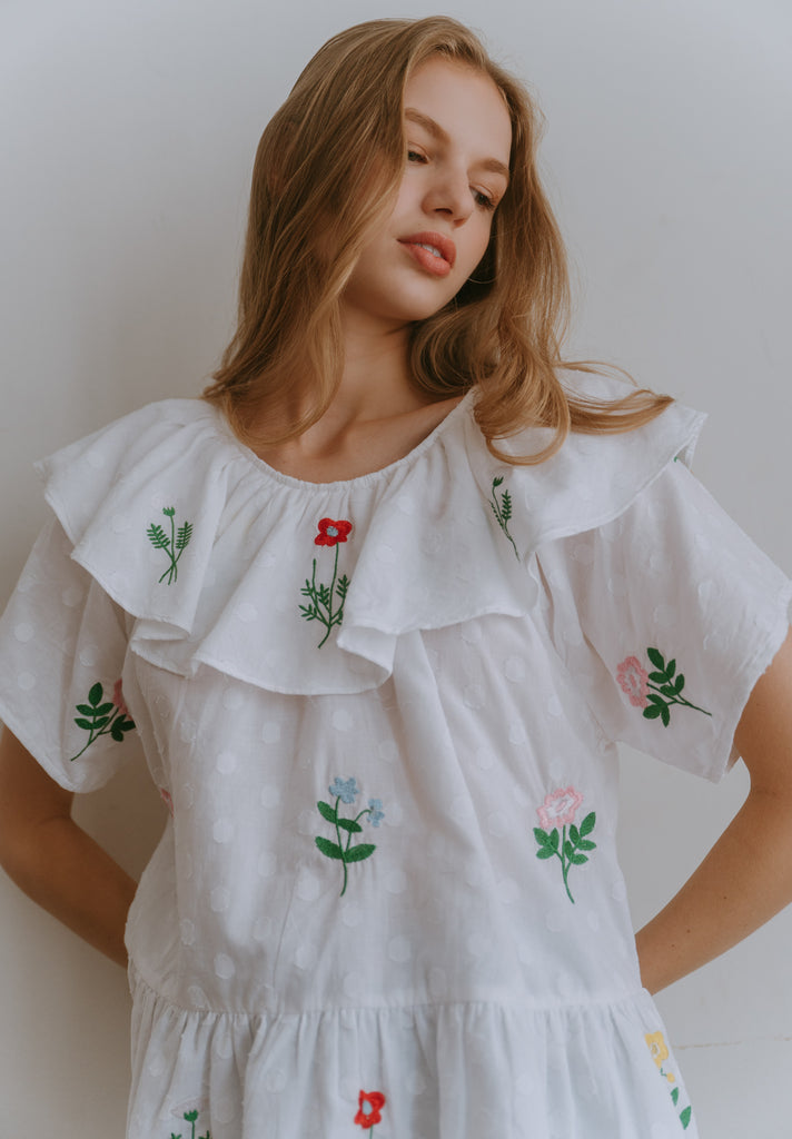 Posies Embroidered Top