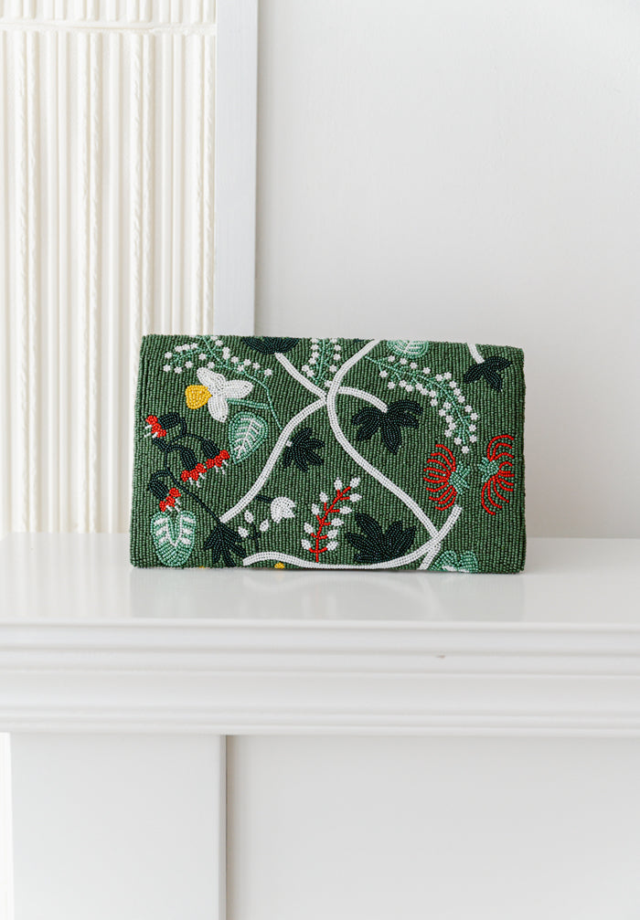 Friday Foliage Beaded Crossbody