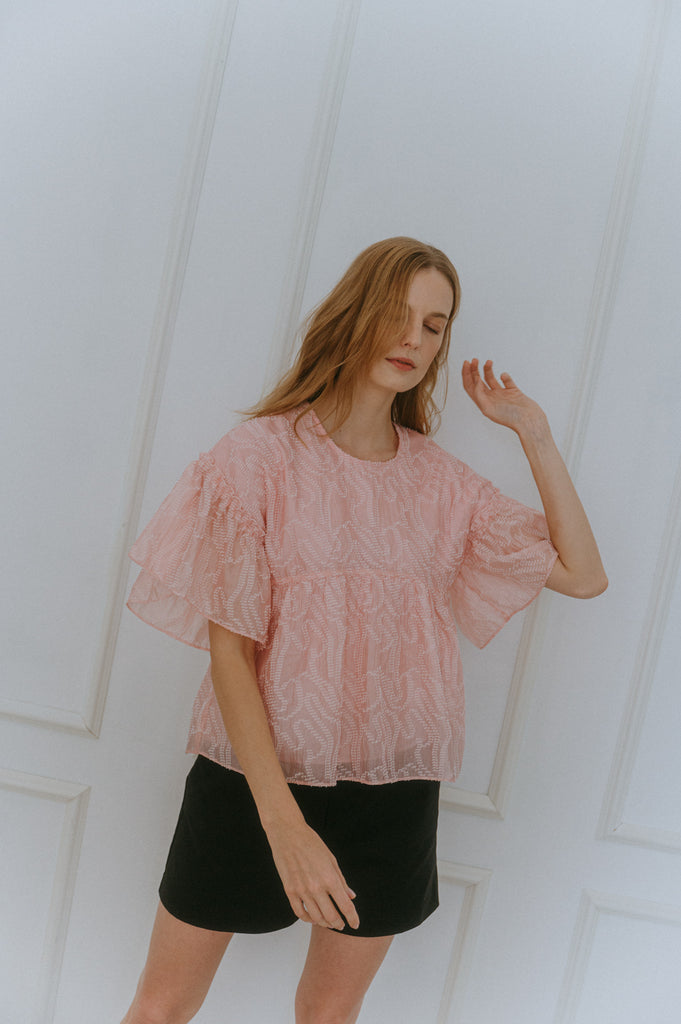 Organza Ruffled Top