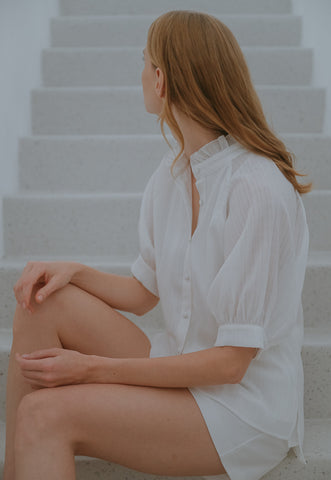 Ruffled Embroidered Top