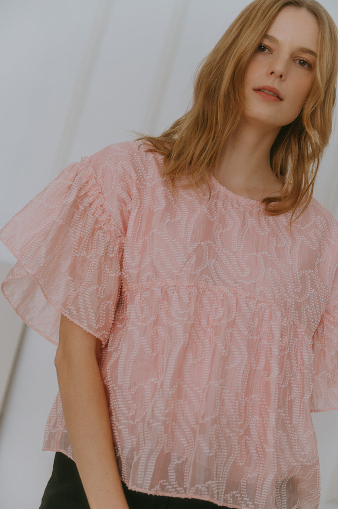 Organza Ruffled Top