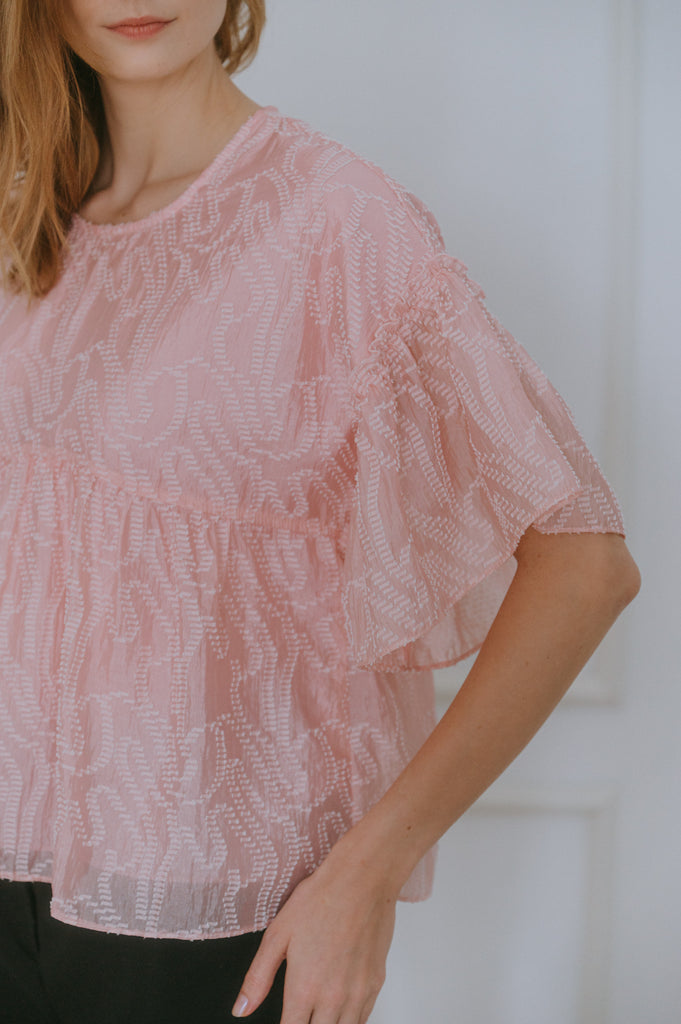 Organza Ruffled Top