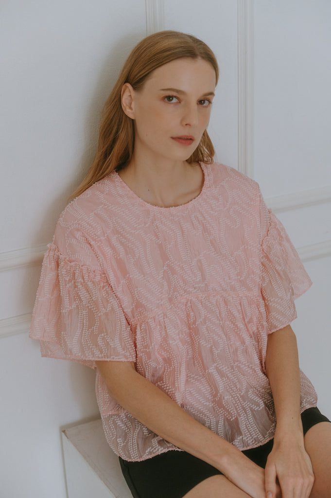 Organza Ruffled Top