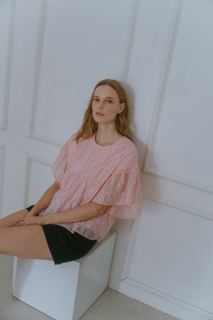 Organza Ruffled Top